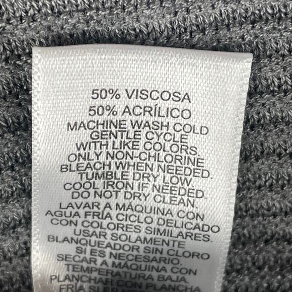 Adrienne Vittadini Steel Heather Gray Cowl Neck Tunic LS Sweater Oversized XXL - Picture 11 of 16